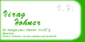 virag hohner business card